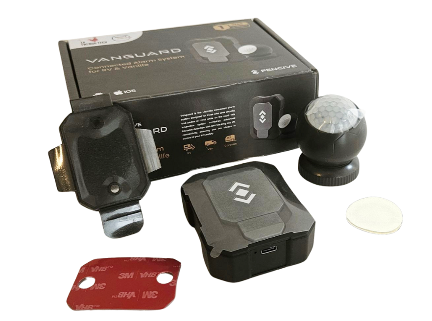 Everything included with the Vanguard connected alarm system